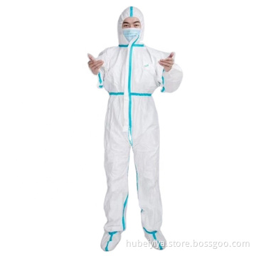 Factory Price White Type 5 Type 6 Disposable Hooded Microporous Coveralls
